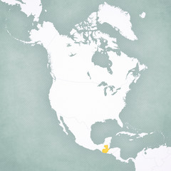 Map of North America - Guatemala
