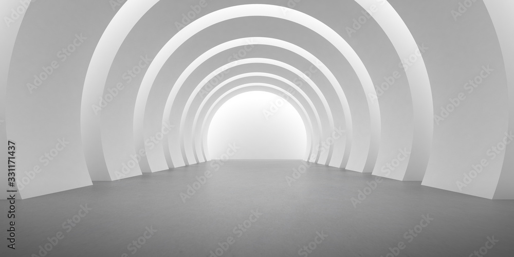 Poster abstract of concrete interior with the light cast shadow on the wall ,geometric structure,perspectiv