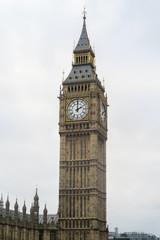 Fototapeta na wymiar LONDON, ENGLAND - 2016 JANUARY 25. Big Ben at Westminster in London.