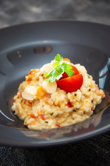 Risotto Scallops and dried tomatoes