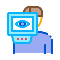 Fototapeta premium Personal Eye Treatment Icon Vector. Outline Personal Eye Treatment Sign. Isolated Contour Symbol Illustration