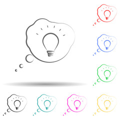 Brainstorming, business, idea hand drawn multi color set icon. Simple thin line, outline vector of business icons for ui and ux, website or mobile application