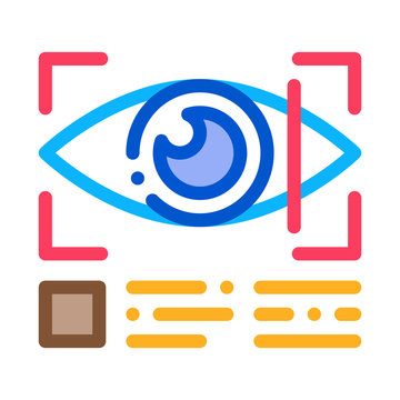 Medical Eye Research Icon Vector. Outline Medical Eye Research Sign. Isolated Contour Symbol Illustration