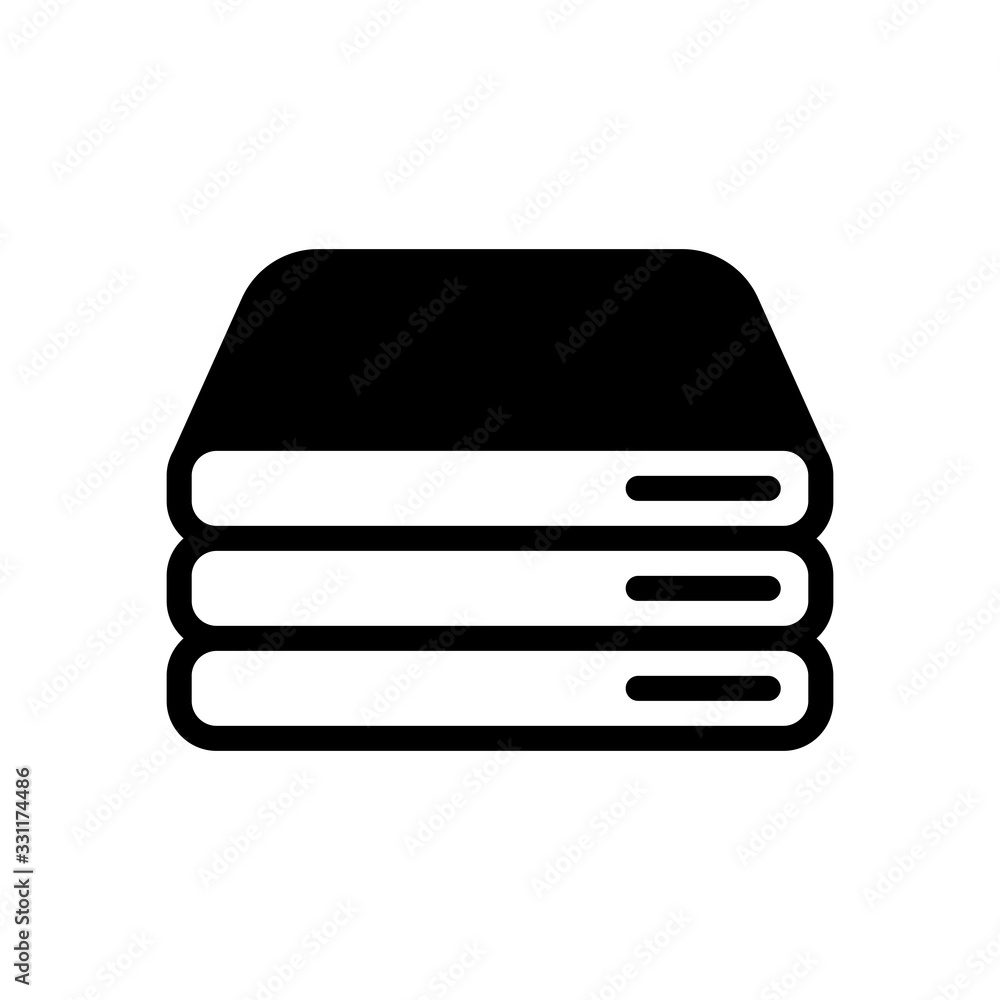 Poster database server, backup data, computer network, cloud hardware. black icon on white background