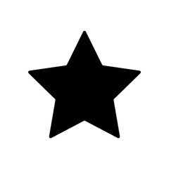 Obraz premium Simple star, rating symbol. Black icon on white background