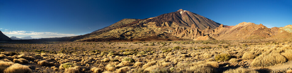 Stunning panorama of volcano Teide in Tenerife island