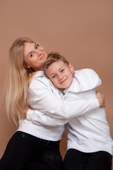 portrait of mother and son