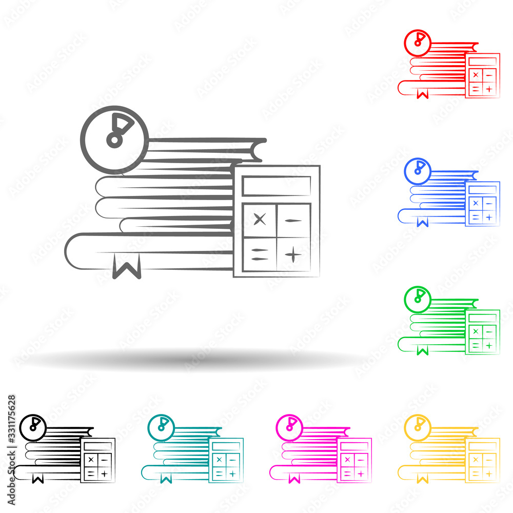 Poster professional training multi color set icon. simple thin line, outline vector of education icons for 