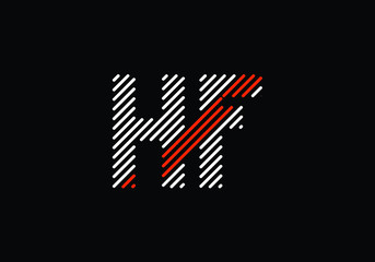 H F Initial Letter Logo design vector template, Graphic Alphabet Symbol for Corporate Business Identity