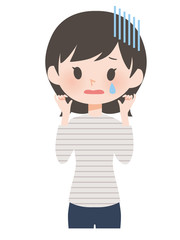 女性ポーズ　カジュアル