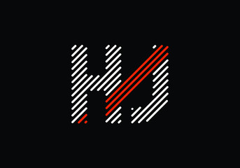 H J Initial Letter Logo design vector template, Graphic Alphabet Symbol for Corporate Business Identity