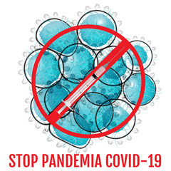 Stop coronavirus 2019-ncov. Illustration for the pandemic.
