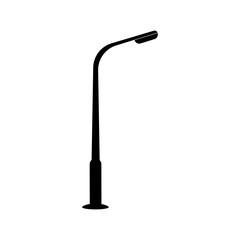 Street lamp icon. Flat vector illustration lamppost single on white background