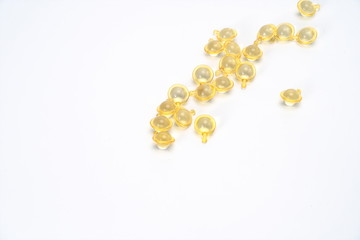 Colorful fragrance capsule in the white background, it has the scent of perfume, can be used to attract the opposite sex