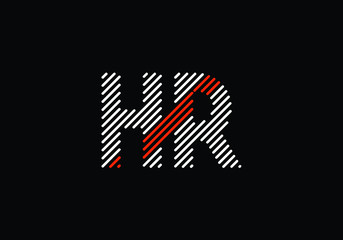 H R Initial Letter Logo design vector template, Graphic Alphabet Symbol for Corporate Business Identity