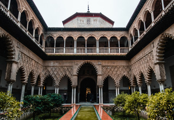 Fototapeta premium Royal Muslim palace in Seville, Spain