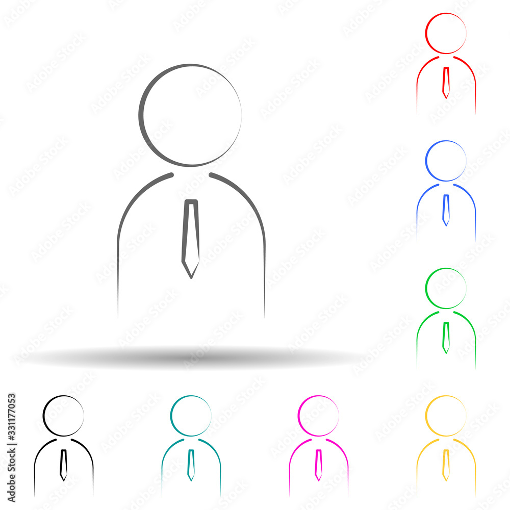 Poster doctor multi color set icon. simple thin line, outline vector of fitness icons for ui and ux, websit