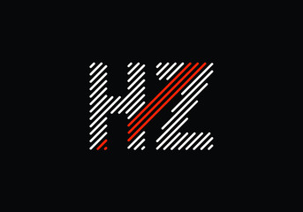 H Z Initial Letter Logo design vector template, Graphic Alphabet Symbol for Corporate Business Identity