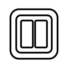 Light switch icon. Flat vector illustration in black