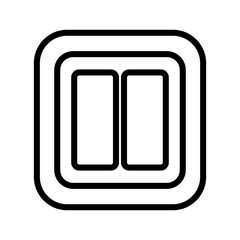 Light switch icon. Flat vector illustration in black