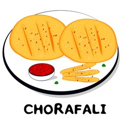 Chorafali indian Gujarati Food Vector