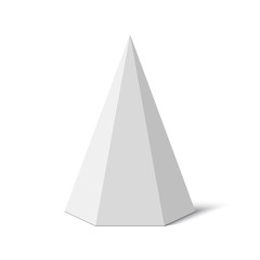 White pyramid. Box. Vector illustration.