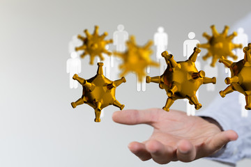 Coronavirus economic impact concept image.