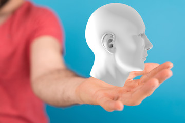 Mind, brain power and energy concept.