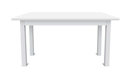 White table. Vector illustration.