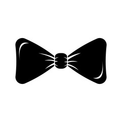 Black bow-tie icon. vector illustration tuxedo butterfly on white background.