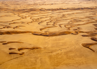 Aerial picture of the landscape of the Namib Desert in western Namibia