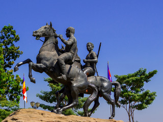 Techo Meas and Techo Yot warriors monument, Phnom Penh, Cambodia