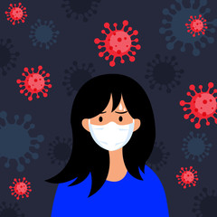 Concept of stop Wuhan Novel coronavirus outbreak