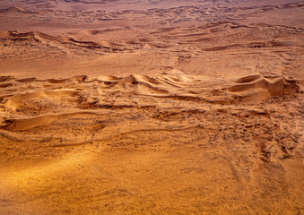 Aerial picture of the landscape of the Namib Desert in western Namibia