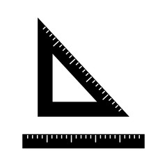 Ruler icon. vector illustration dimension symbol on white background.