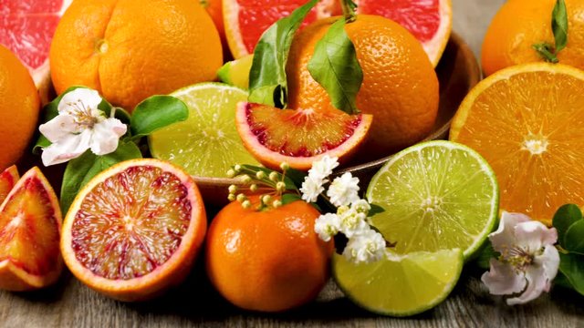 orange, grapefruit, lemon and tangerine assortment