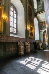 Fototapeta na wymiar Interior of church in Kazan Kreml