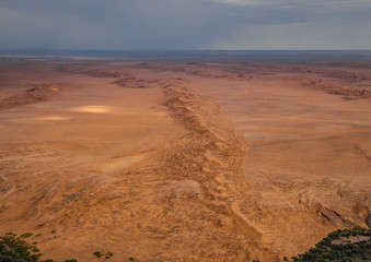 Fototapeta na wymiar Aerial picture of the landscape of the Namib Desert in western Namibia
