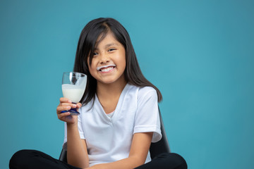 girl with milk mustache