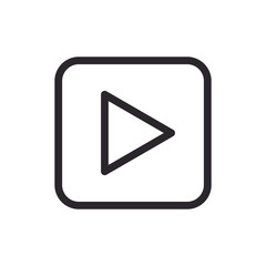 Video player button line style icon