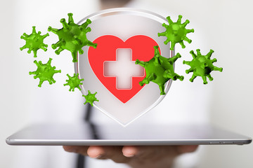 epidemic coronavirus digital 3d flu