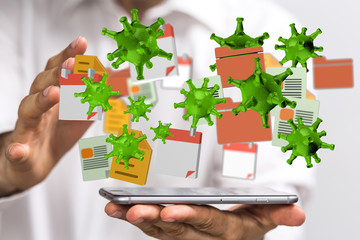 virus economic impact concept image.