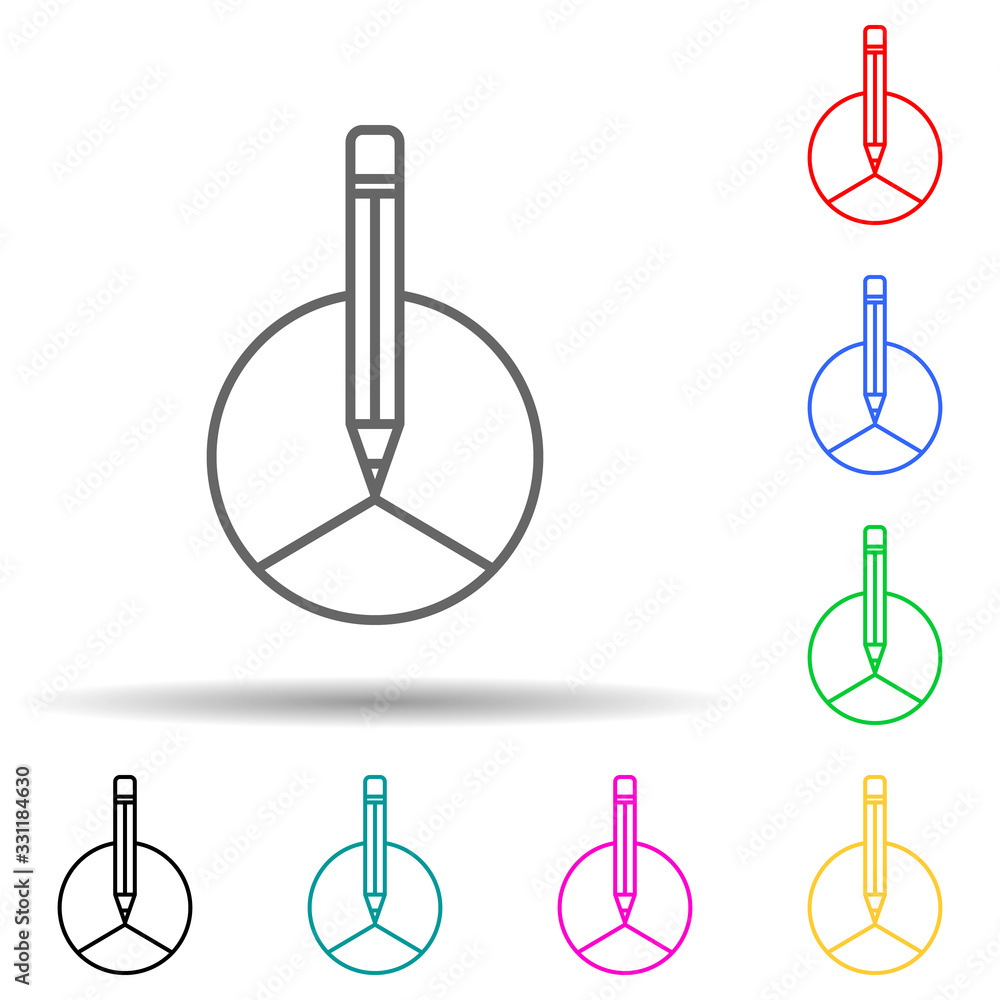 Poster draw sign of peace multi color set icon. simple thin line, outline vector of human rights icons for 