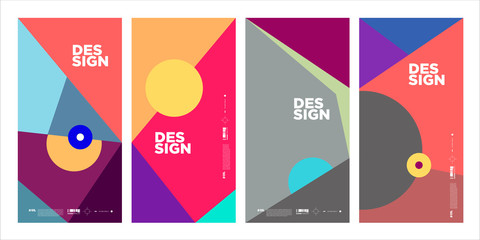 Simple olourful abstract geometric background for banner design templates