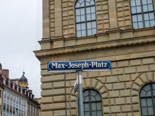 Munich, Germanu - Oct 4th, 2019: Max-Joseph-Platz is a large square in central Munich which was...