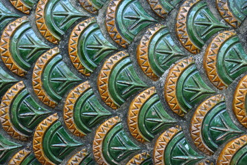 Ceramic Dragon Scale Texture Pattern