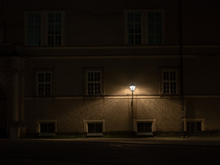 Lamp light in the darkness