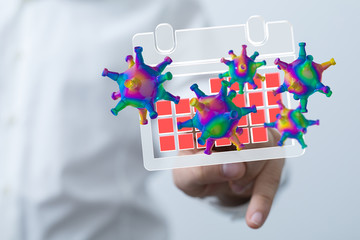 virus economic impact concept image.