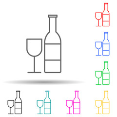 Relaxation in drinking multi color set icon. Simple thin line, outline of relaxation icons for ui and ux, website or mobile application
