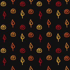 Abstract vector seamless texture in ethno style. Traditional oriental ethnic ornament  on a black background.Design  for wrapping paper,invitations,banners,cards.